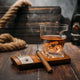 Cigar Glass & Coaster & with A Whiskey Cigar Glasses