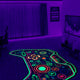 Gaming Rug Boys – Blacklight Glow In Dark Carpet | Non Slip Play Rug 60x39
