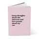 Deep Thoughts About The Universe And Love Poems About My Cat Hardcover Journal