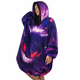 Gengar Wearable Blanket Hoodie for Kids & Adults