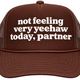 Not Feeling Very Yeehaw Today Partner Custom Printed Hat