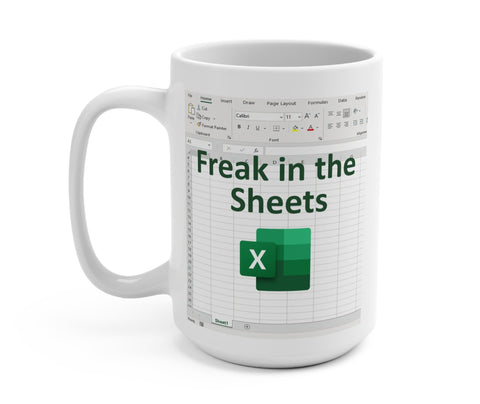 Freak In Sheets Excel Mug