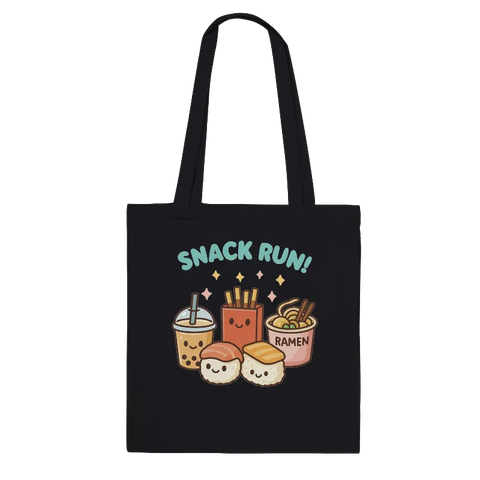 Kawaii "Snack Run" Tote Bag