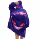 Gengar Wearable Blanket Hoodie for Kids & Adults
