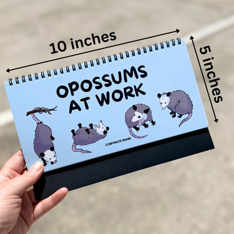 Opossums At Work Desk Flip Sign
