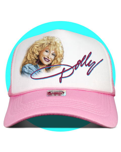 90s Dolly Parton Wig Trucker Hat