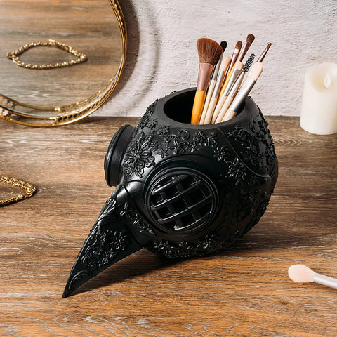 Extra Large Steampunk Plague Doctor Skull Halloween Candy Bowl