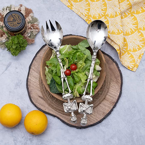 Skeleton Hands Salad Server Tongs, Fork & Spoon Set