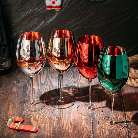 Multicolor 4-Piece Tree Stemless Wine & Water Glasses