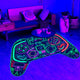 Gaming Rug Boys – Blacklight Glow In Dark Carpet | Non Slip Play Rug 60x39
