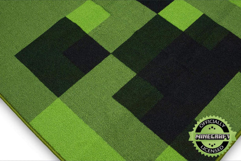 Minecraft TNT Area Rug - Pixelated Game Rug | 39-Inch Square Polyester Carpet