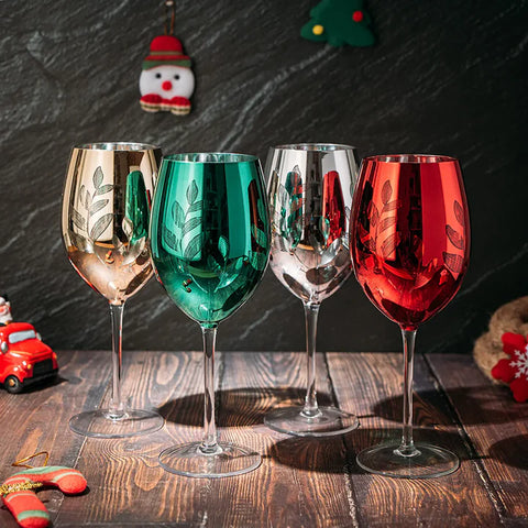 Multicolor 4-Piece Tree Stemless Wine & Water Glasses