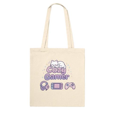 Kawaii "Cozy Gamer" Tote Bag