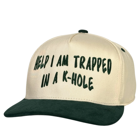 Help I Am Trapped In a K-Hole Hat Funny Humor Trucker Cap