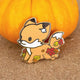 Leafy Fox Enamel Pin