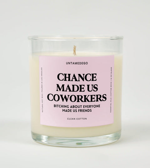 Chance Made Us Coworkers Glass Candle