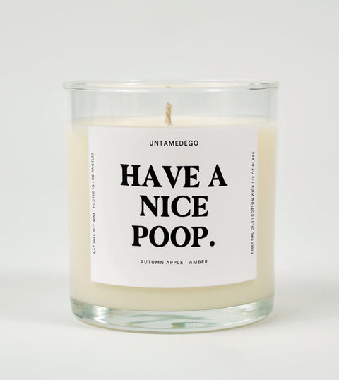 Have A Nice Poop Glass Candle
