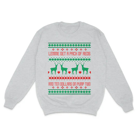 Lemme Get A Pack Of Reds Ugly Christmas Custom Printed Sweatshirt
