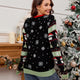 Alpaca Patterned Loose Christmas Sweater with Lights | NCS