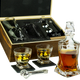 Whiskey Stones & Decanter Gift Set for Men & Women