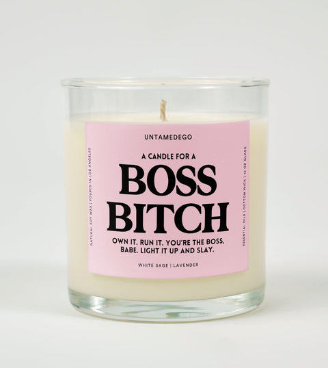 Boss Bitch Glass Candle