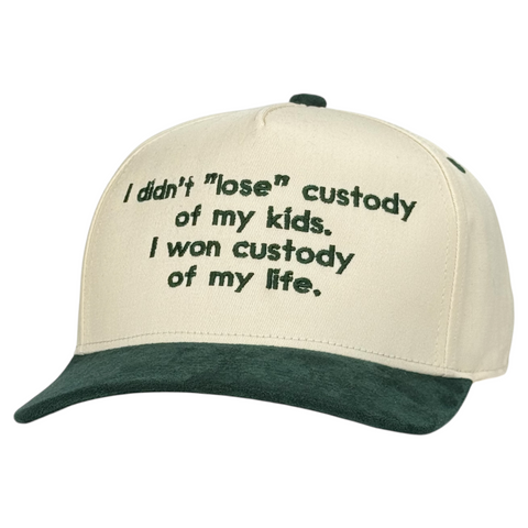 I Don’t Lose Custody Embroidered SnapBack Hat Cap