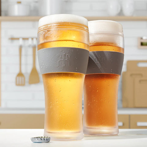 Unbreakable Double Wall Insulated Freezable Beer Glasses - SINGLE - Large 12 oz