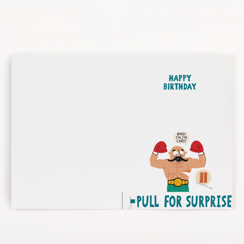 Birthday Boxer Glitter and Sticker Surprise Card