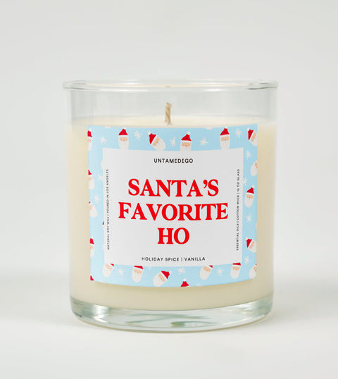 Santa’s Favorite Ho | Funny Christmas Candle