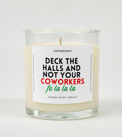 Deck the Halls and Not Your Coworkers | Funny Christmas Candle