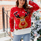 Women's  Reindeer Jacquard Christmas Casual Ugly Sweater | NCS