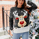 Women's  Reindeer Jacquard Christmas Casual Ugly Sweater | NCS