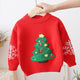 Children's Cartoon Pattern Red Thickened Christmas Sweater | NCS