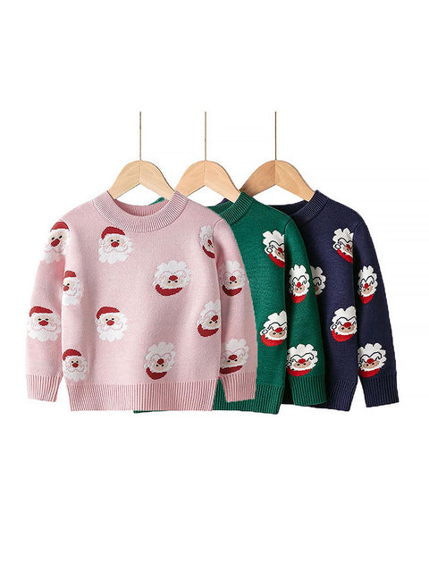 Children's Christmas Santa Claus Pattern Sweater | NCS