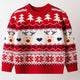Children's Reindeer Jacquard Casual Pullover Christmas Sweater | NCS