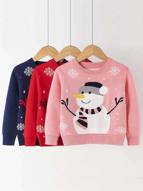 Children's Snowman Christmas Long Sleeve Sweater | NCS