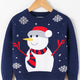 Children's Snowman Christmas Long Sleeve Sweater | NCS