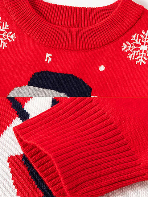 Children's Snowman Christmas Long Sleeve Sweater | NCS