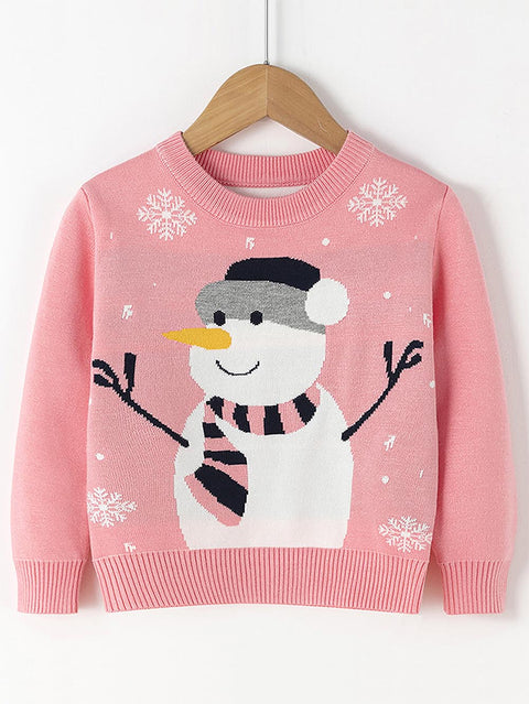 Children's Snowman Christmas Long Sleeve Sweater | NCS