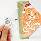 Endless Meowy Prank Christmas Holiday Card With Glitter