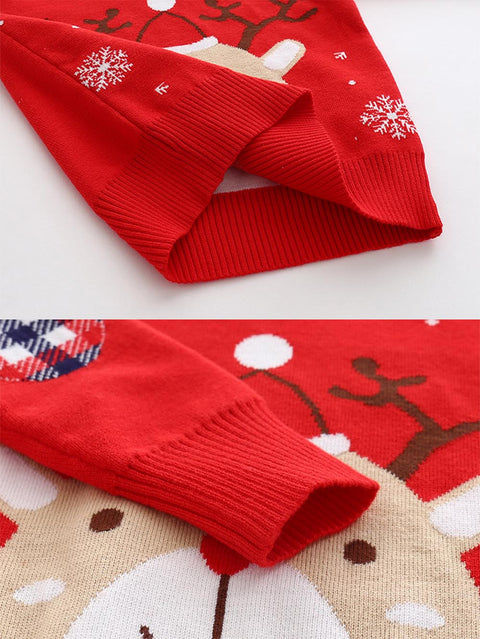 Christmas Elk Knit Crewneck Ugly Sweater | NCS