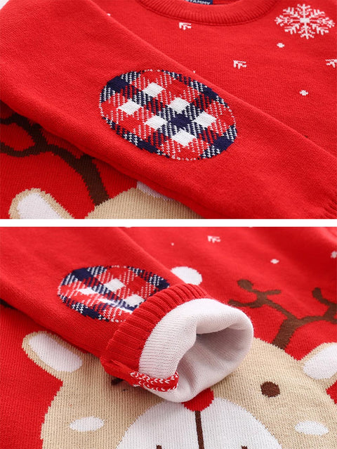 Christmas Elk Knit Crewneck Ugly Sweater | NCS