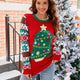 Christmas Tree Embroidered Knit Ugly Christmas Sweater | NCS