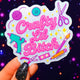 Crafty Lil Bitch- Glitter Holographic Vinyl  Sticker