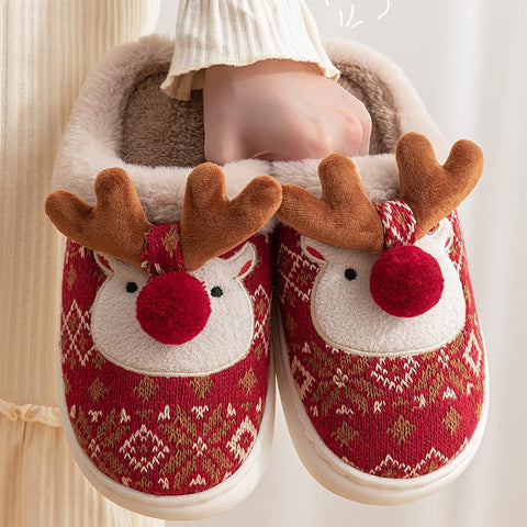 Cute Christmas Reindeer Winter Slippers | NCS