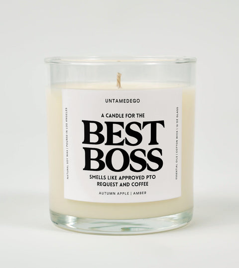 A Candle For My Best Boss Glass Candle