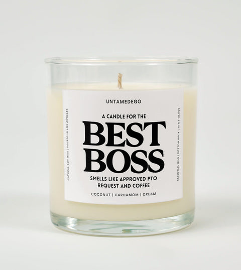 A Candle For My Best Boss Glass Candle