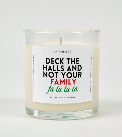 Deck the Halls and Not Your Family | Funny Christmas Candle