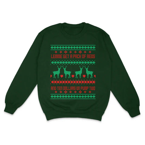 Lemme Get A Pack Of Reds Ugly Christmas Custom Printed Sweatshirt