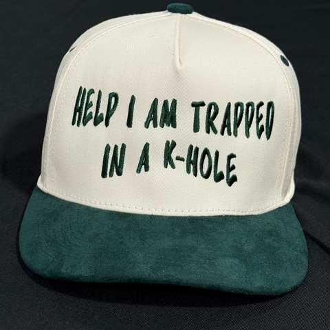 Help I Am Trapped In a K-Hole Hat Funny Humor Trucker Cap